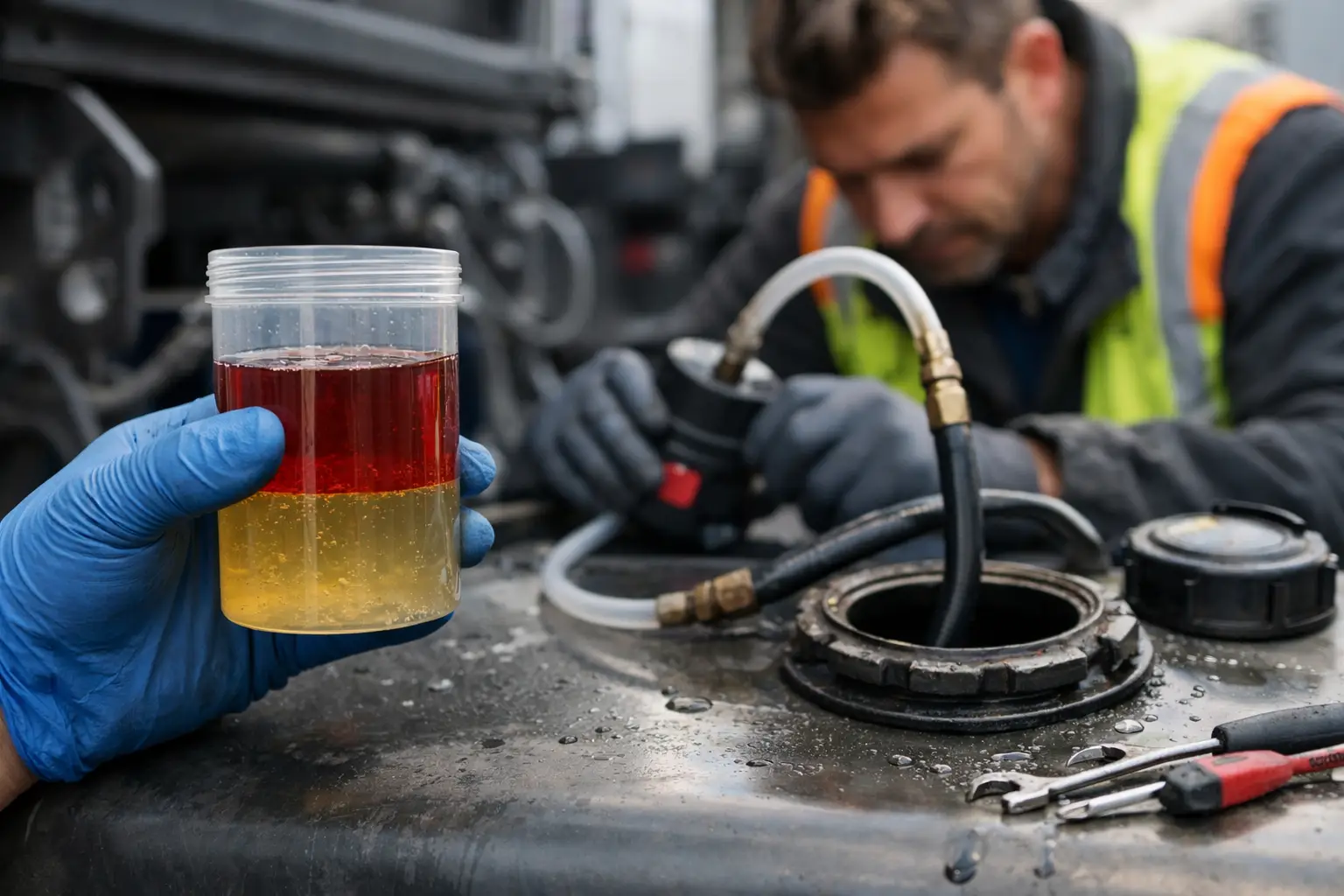 Water in Diesel Tank Repair: What to Do Fast