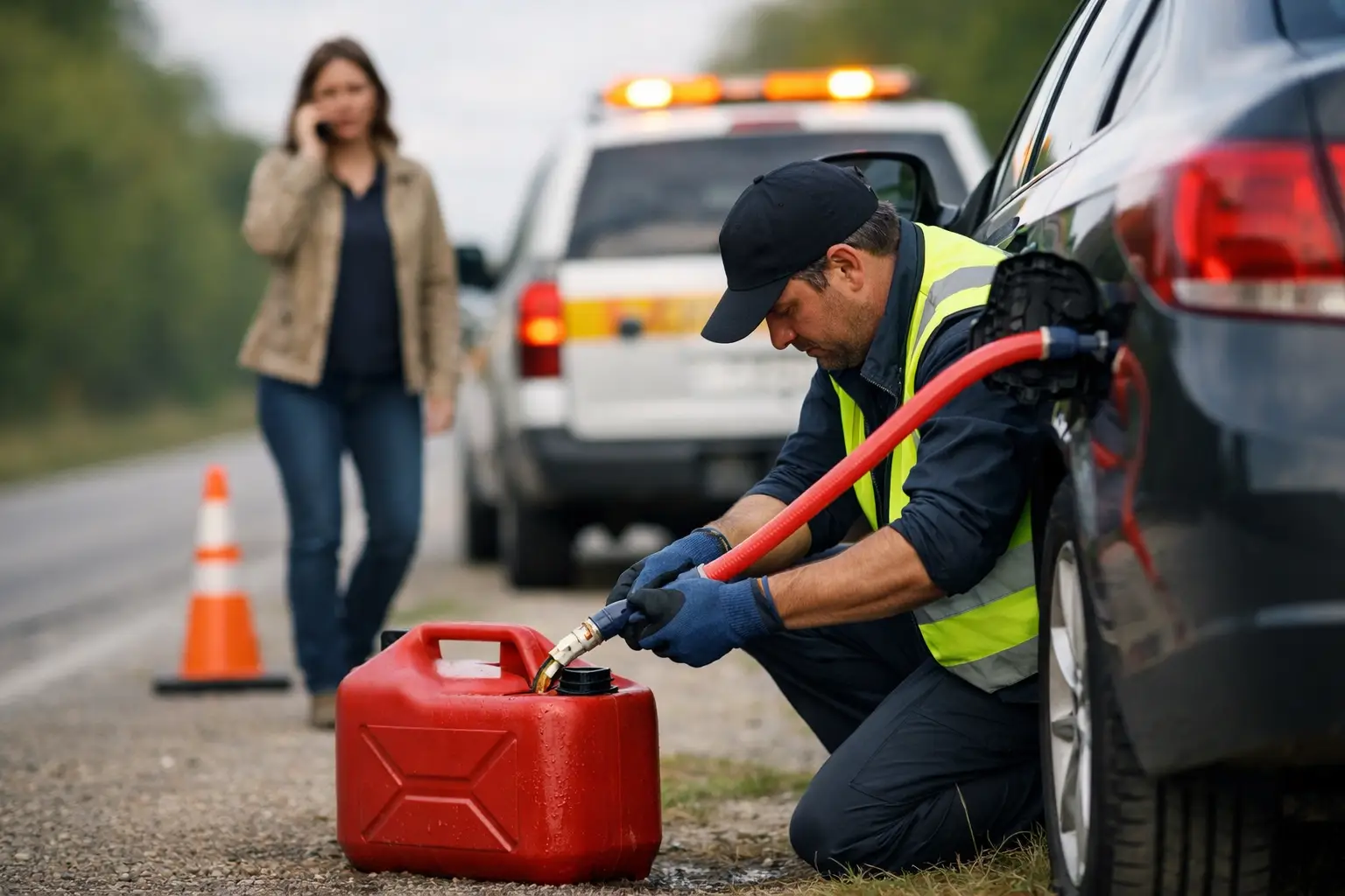 How Roadside Fuel Draining Works in an Emergency